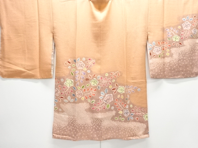 JAPANESE MICHIYUKI COAT / UNUSED / FLOWER & SHIBORI 